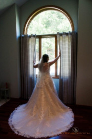 Bride at window in Clarks Summit