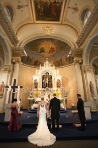 Dramatic Church Wedding Image