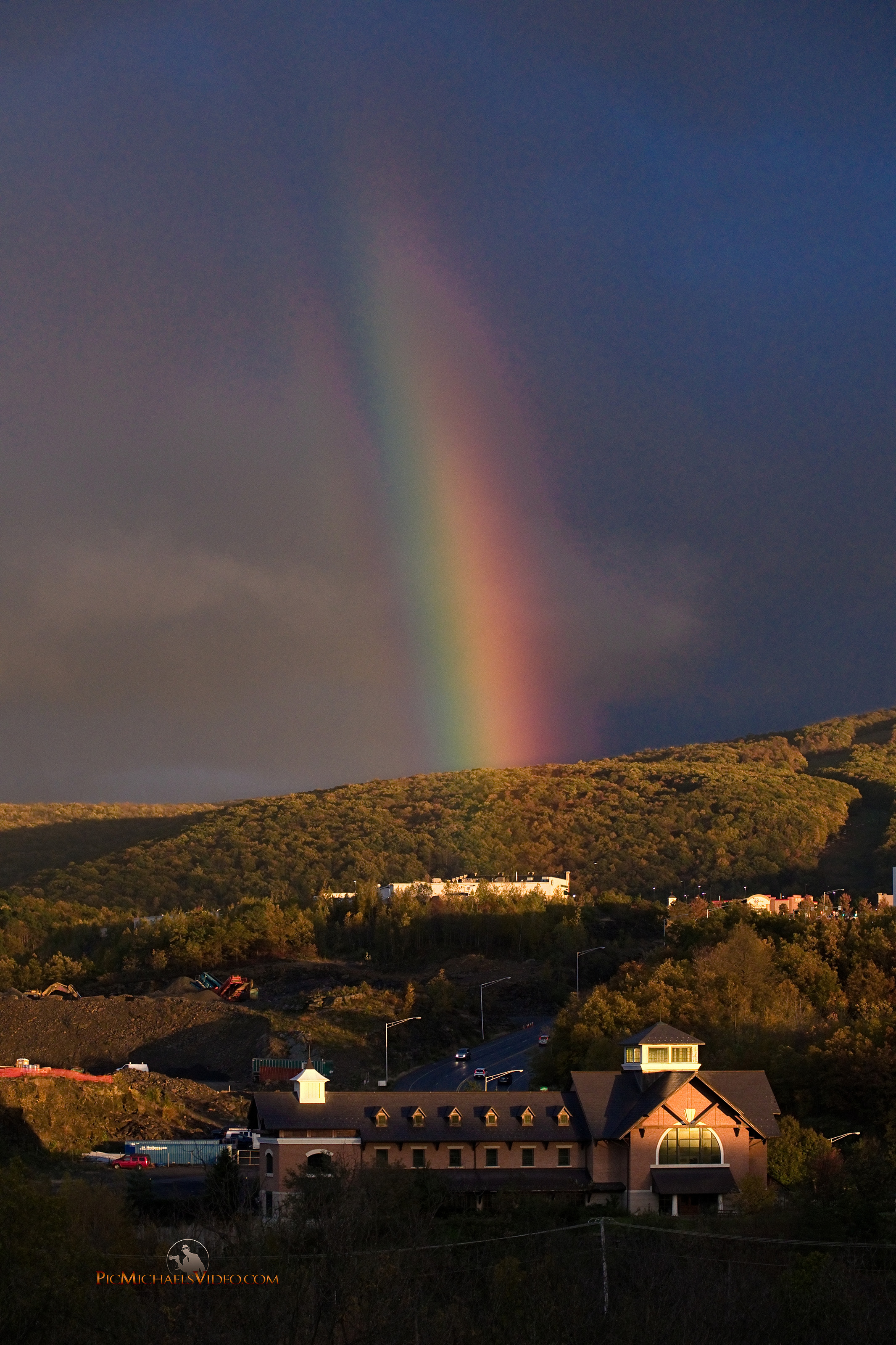Rainbow over visitor's center