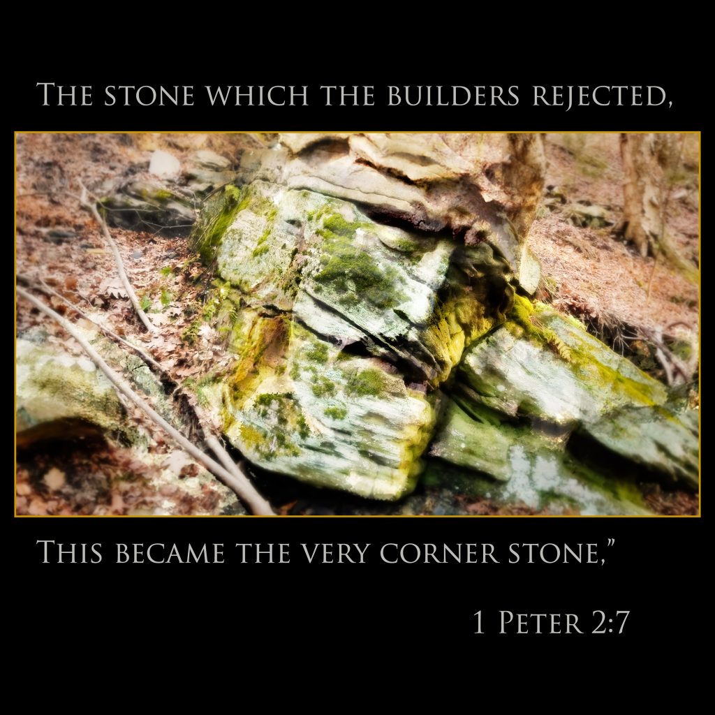 Jesus face in stone