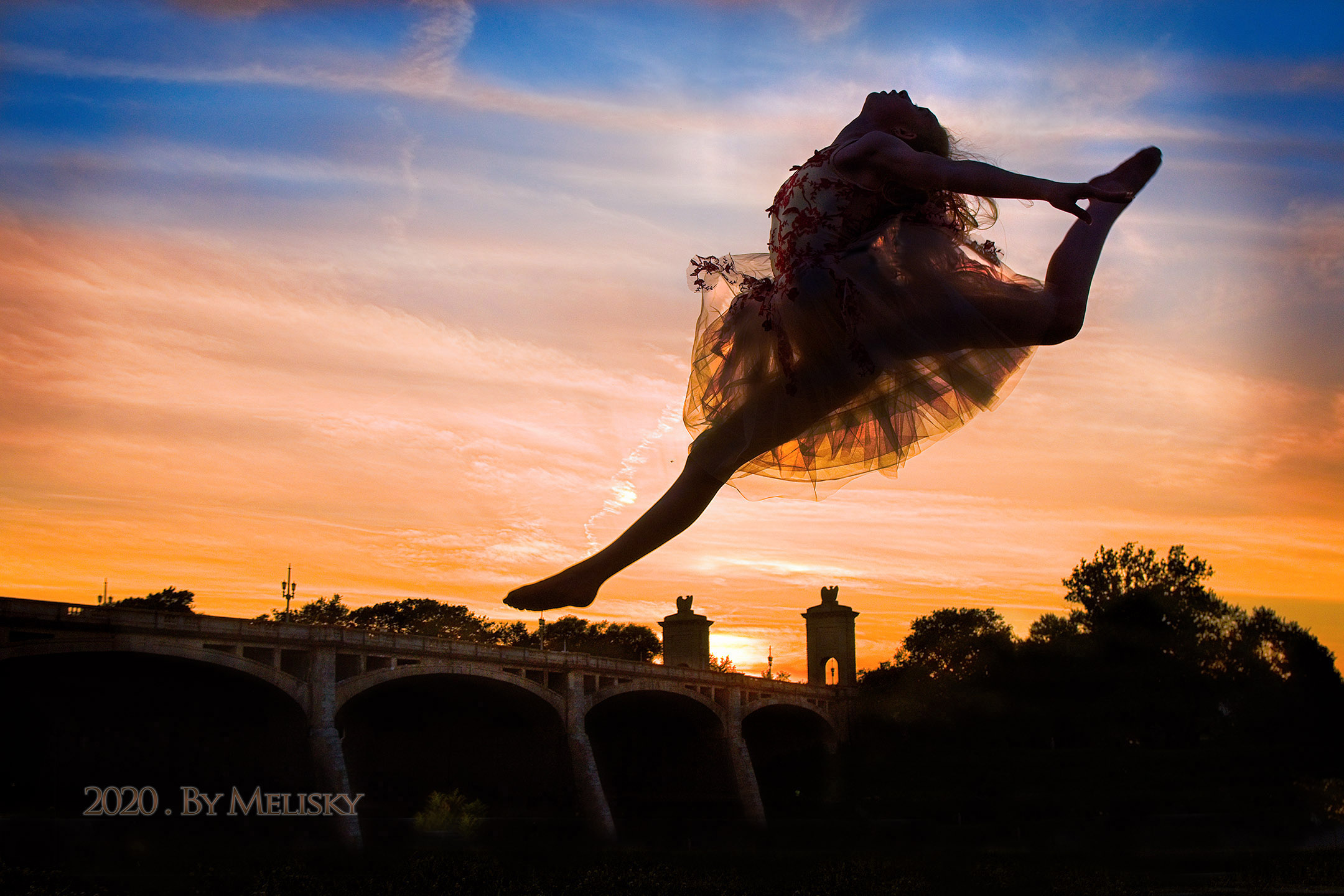 Dancer Leaping Above the Susquehanna River