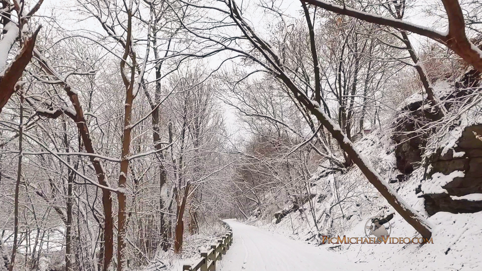 Snowy Path In Pennsylvania